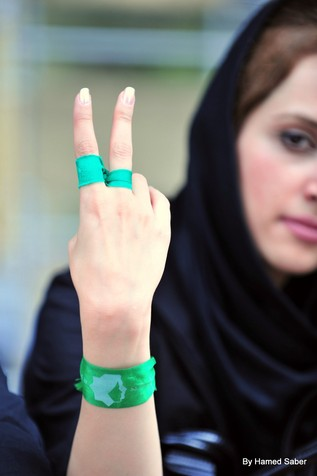 green, the color of peace and justice, June 2009