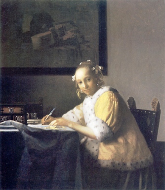 A Lady Writing by Vermeer